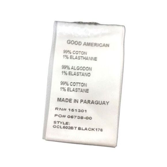 Good American 0/25 Good Classic Low Slim Straight Denim Jeans - Picture 9 of 9